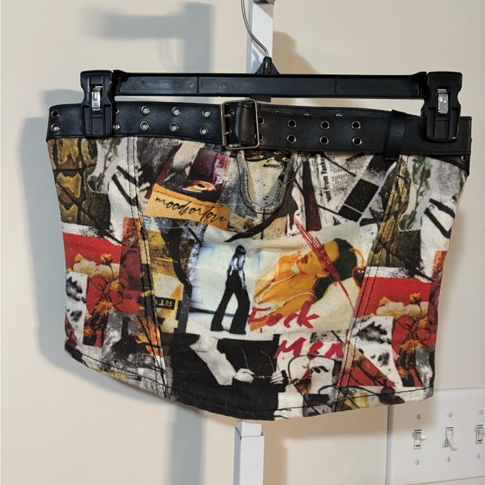 Jaded London Ophelia Strapless Magazine Corset top - Picture 2 of 4